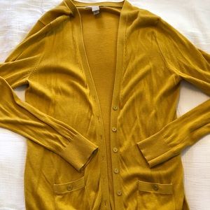 Mustard yellow Banana Republic Cardigan